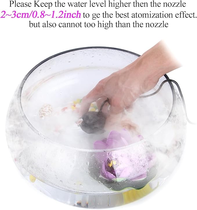 AGPTEK 400mL/H Original Mini Mist Maker Fogger Water Pond Garden Fountain - Image 5
