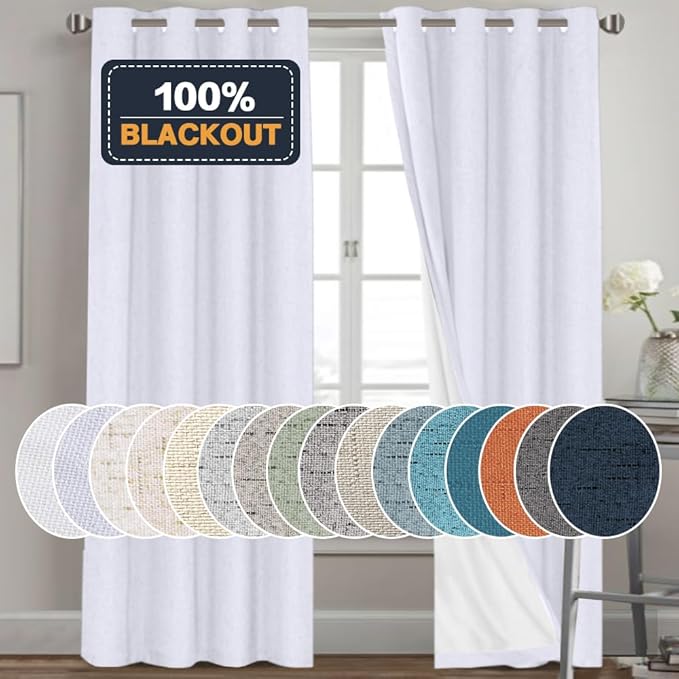 PrinceDeco Linen Texture Curtains by PrinceDeco