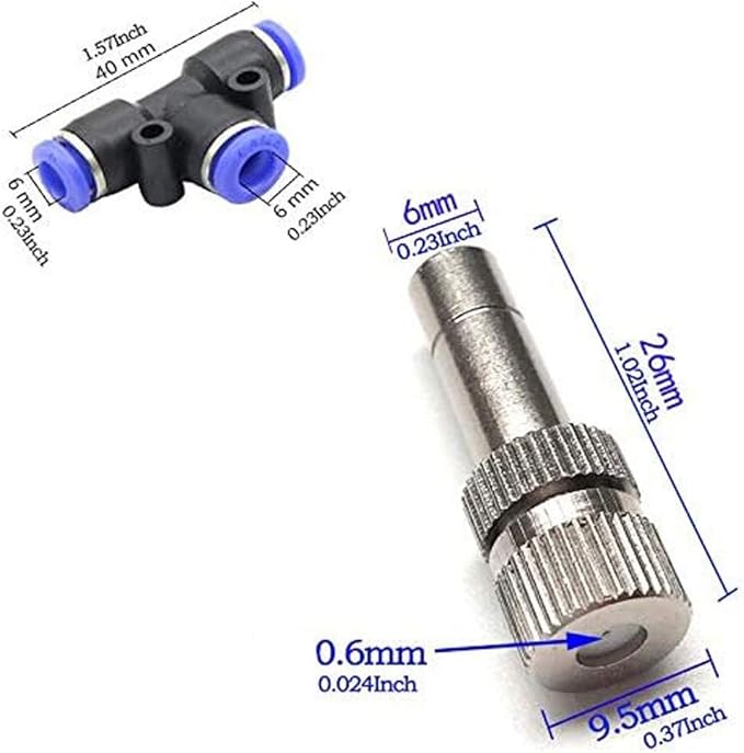 Misting Nozzles for Outdoor Cooling System 10pcs Mister Nozzle Atomizing - Image 2