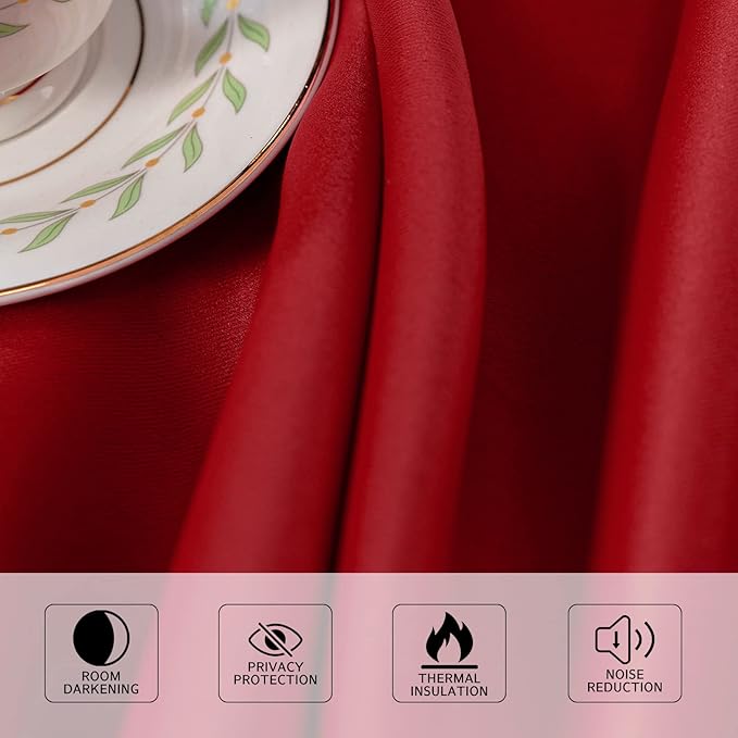 MYSKY HOME Red Blackout Curtain, Single Panel - Image 5