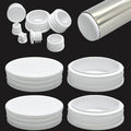 3-1/8" Plastic Hole Plugs White -Round Chair Leg Caps, Flush Mount Pipe Plugs by EASYEAH