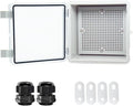 Junction Box, Hinged Clear Cover IP67 Waterproof ABS Project Box by Otdorpatio