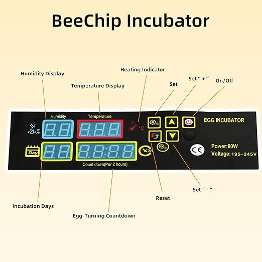 Egg Incubator for Hatching Eggs, Automatic Egg Turner & Digital Humidity Control - Image 3