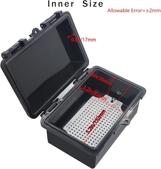 Junction Box, Hinged Black Cover IP67 Waterproof ABS Project Box - Image 3