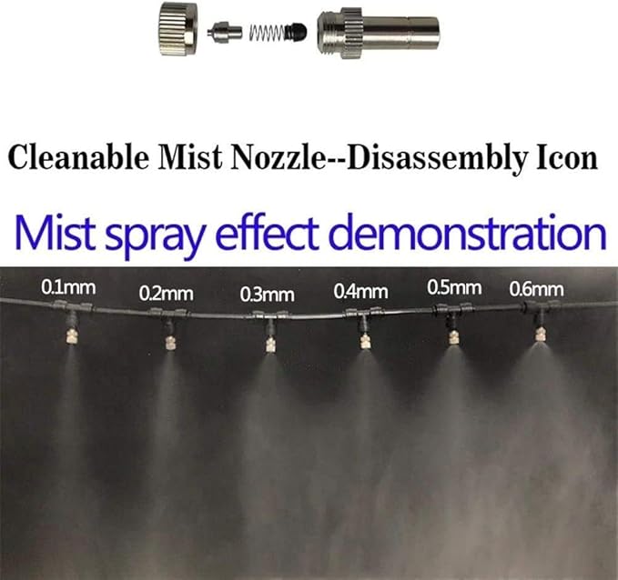 Misting Nozzles for Outdoor Cooling System 10pcs Mister Nozzle Atomizing - Image 5