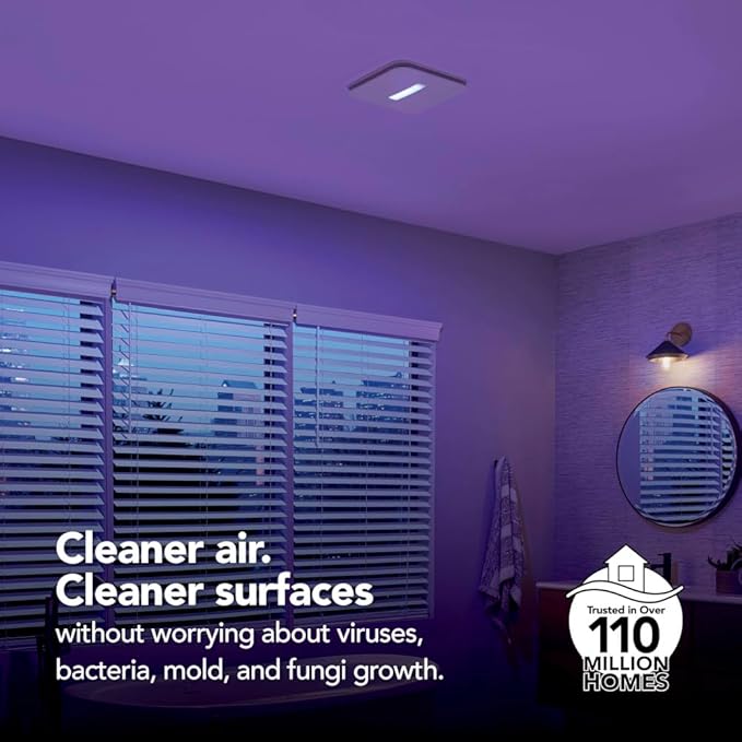Broan-NuTone AR110LKVV SurfaceShield Vital Vio Powered Exhaust Vent LED White - Image 4