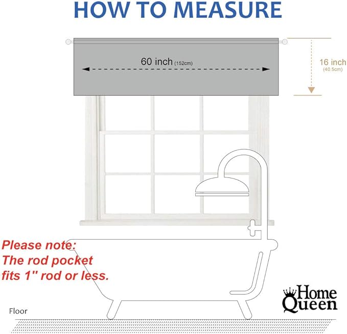Home Queen Waffle Curtain Valance Window Treatment - Image 6
