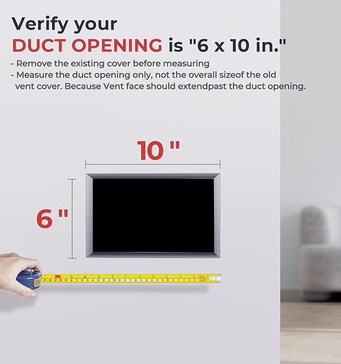 Quiet Register Booster Fan Fits 6" x 10" Register Holes, 10-Speed Smart Heating - Image 3