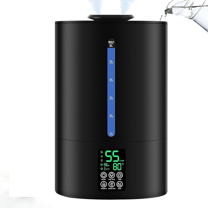 6L Humidifiers for Bedroom Large Room Home, Cool and Warm Humidifier for Baby by Coolfiqu