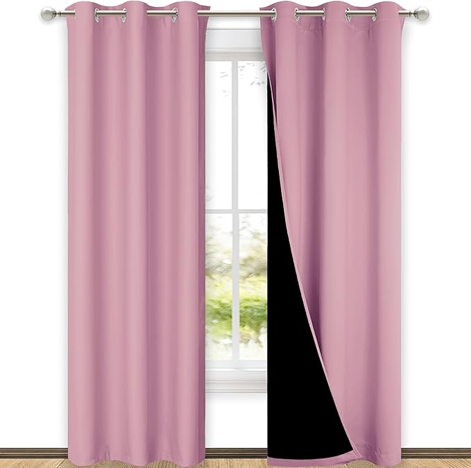 NICETOWN Blackout Curtains 80 inches Long, Full Light Blocking Drapes by NICETOWN