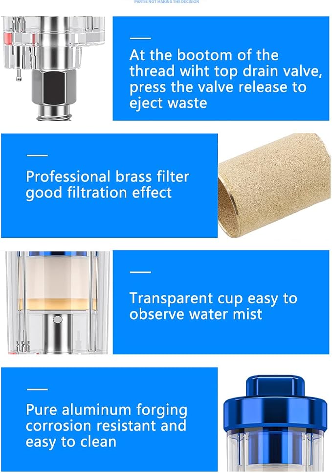 3 Pcs Mini in-Line Air Filter Water Oil Separator - Image 5