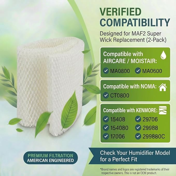 MAF2 Humidifier Wick Filter, MAF2 Super Wick Replacement Compatible - Image 2