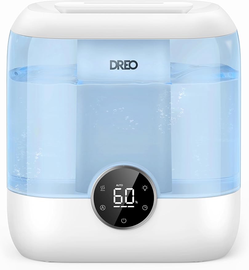 DREO 6L Top Fill Humidifiers for Bedroom, 60H Runtime 28 dB Quiet Supersized by DREO