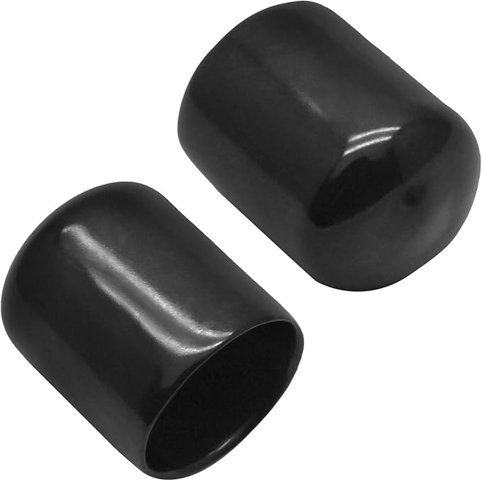 12Pcs Round Rubber End Caps 7/8" Vinyl Flexible Bolt Chair Foot Covers Screw - Image 3
