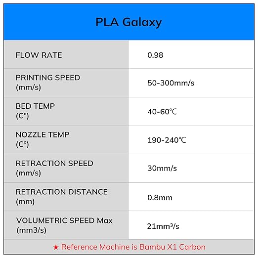 AMOLEN PLA 3D Printer Filament, PLA PrintingFilament Starry Sky Series Pla - Image 8