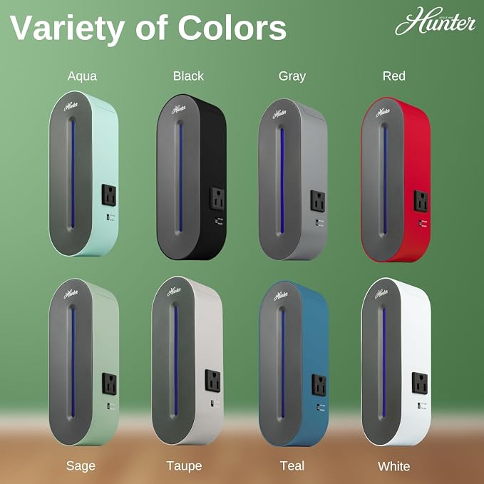 Hunter Plug-in UV Air Sanitizer, Matches A Variety of Room Decors and Styles - Image 9