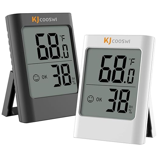 Humidity Gauge, 2 Pack Indoor Thermometer by KJCOOSWI