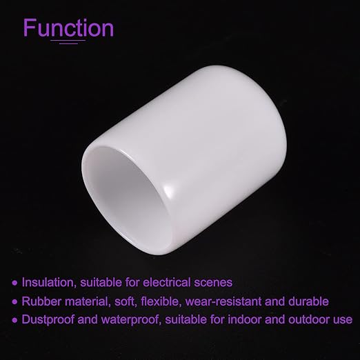DMiotech 20 Pack 3/4" ID White Screw Thread Protectors Rubber End Caps Bolt - Image 5