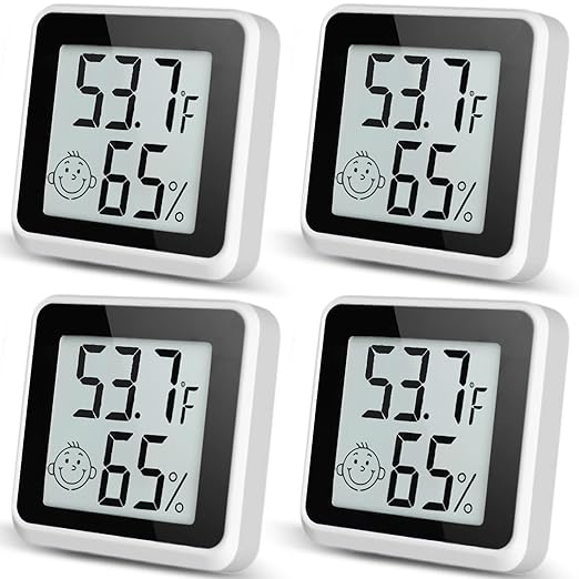 Indoor Humidity Meter Hygrometer 4Pack, Room Thermometer by Vaikby