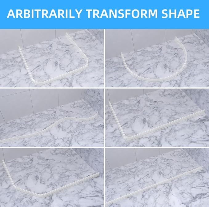 Duzzy 67 Inch Shower Threshold Water Dam, Shower Water Guard to Keep Water in - Image 5
