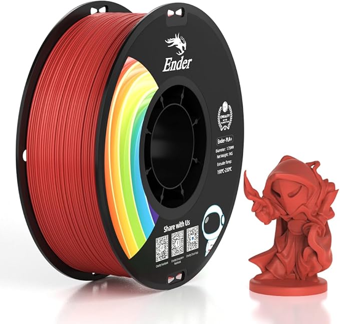 Creality 3D Printer Filament, PLA Plus Filament 1.75mm Deep Red, PLA Pro by Creality