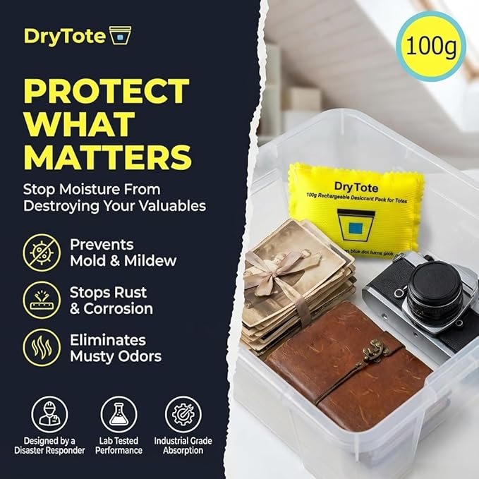 DryTote Rechargeable Desiccant Pack, Ultimate Moisture Absorption, Color Change - Image 3