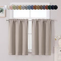 Chyhomenyc Stone Short Blackout Curtains 45 Inch Length, Small Kitchen Curtain by Chyhomenyc