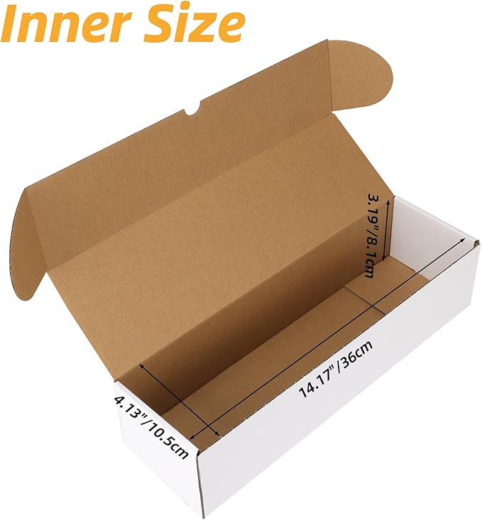 Bulk 400 Capacity Card Toploaders Storage Box, in Total 25 Pack Brown White - Image 4