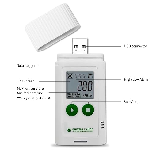 Freshliance USB Temperature Data Logger Recorder, Configurable LCD Digital - Image 4