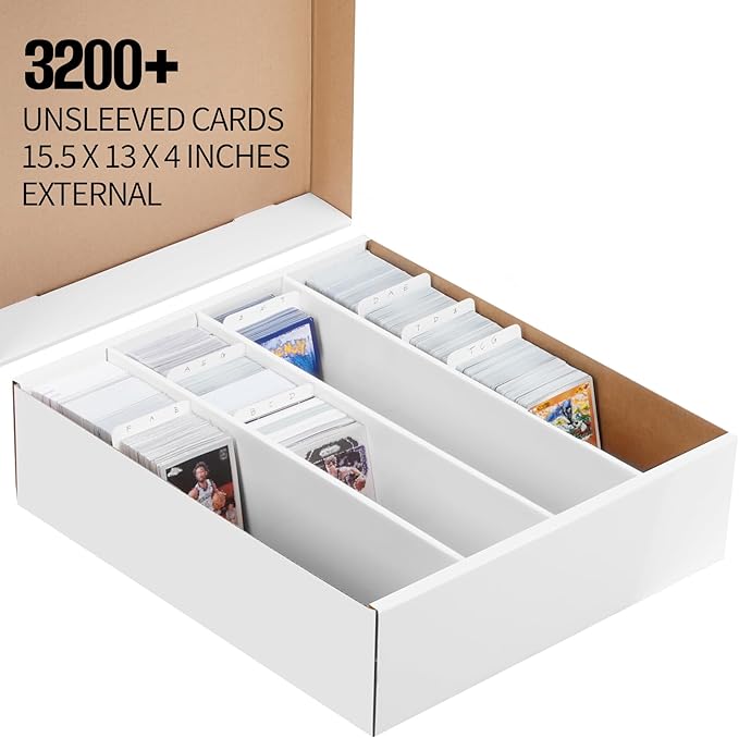 2 Pack Cardboard Card Storage Box，Bulk Card Storage Box，4 Row 3200 Count - Image 2