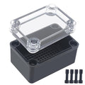 Junction Box, IP67 Waterproof ABS Black Project Box Clear Cover by Otdorpatio