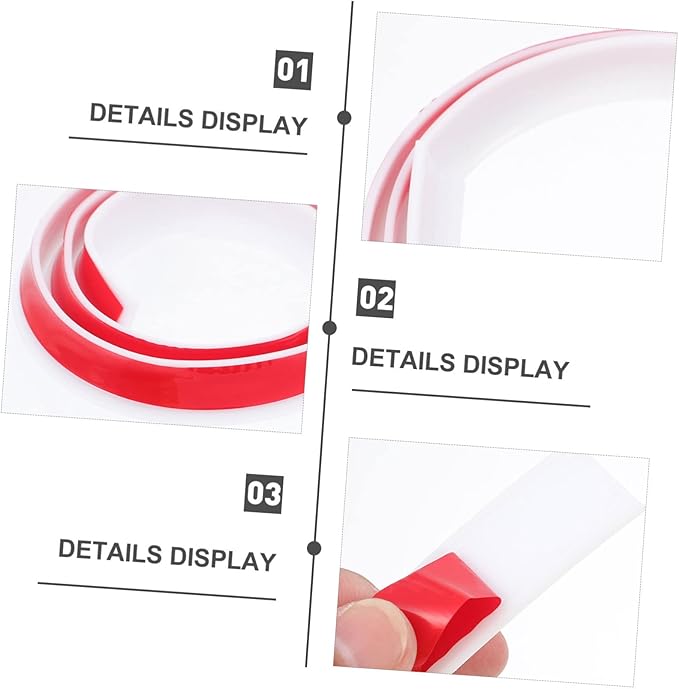 Angoily 3pcs Self-adhesive Silicone Water Retaining Strip - Image 3