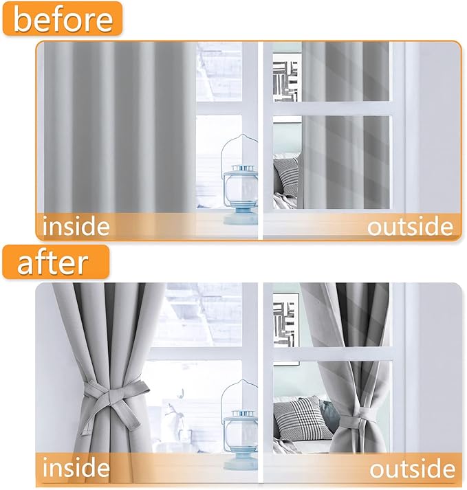Hiasan Blackout Curtains for Bedroom and Living Room, Light Blocking, Noise - Image 5