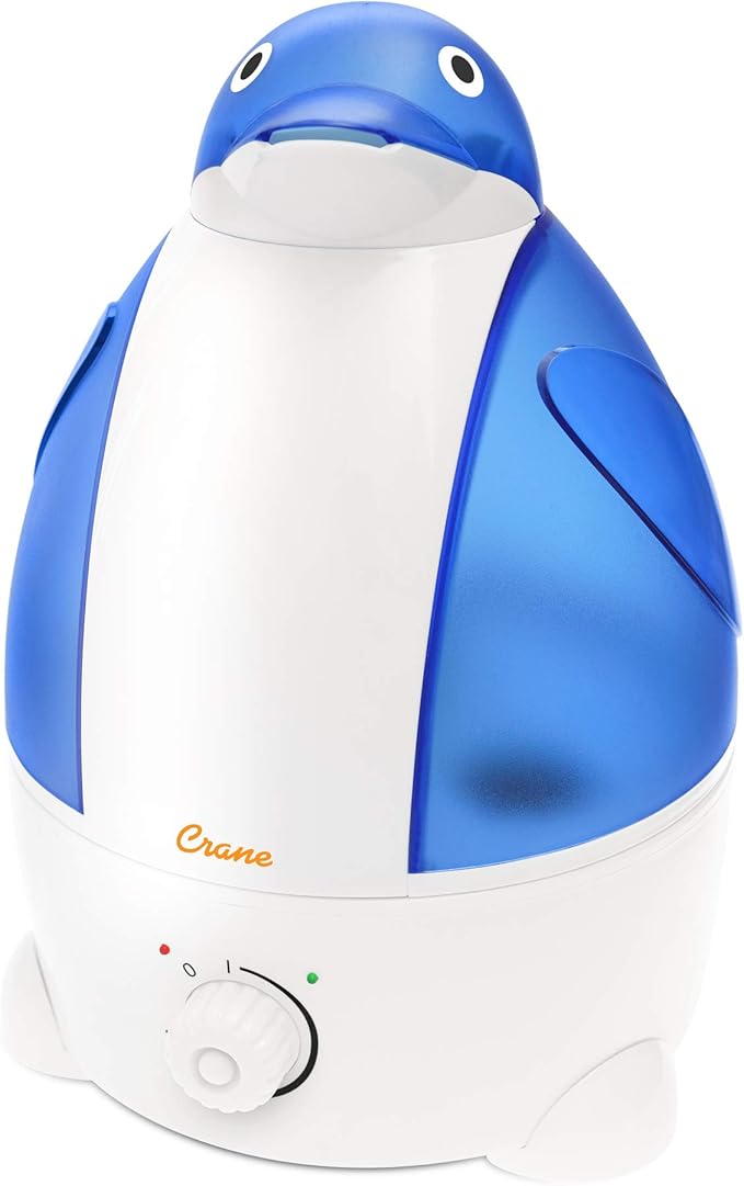Crane Animal Humidifier for Bedroom, 1 Gal. Cool Mist Humidifier for Baby by Crane