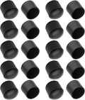 20 Pcs Round Rubber Furniture Leg Caps, 5/8" Vinyl Flexible Chair Leg Floor by Bonsicoky