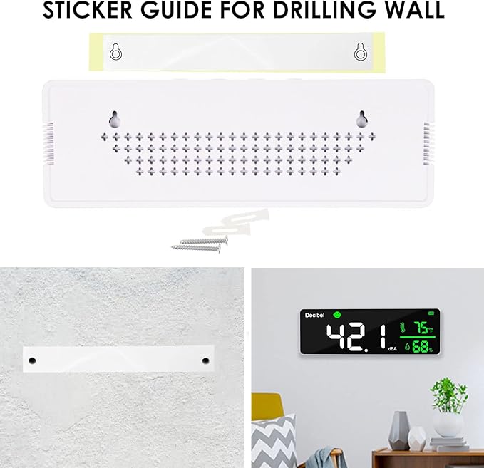 Decibel Meter Wall Hanging Sound Level Meter 11 inch Large LED Display Noise - Image 7