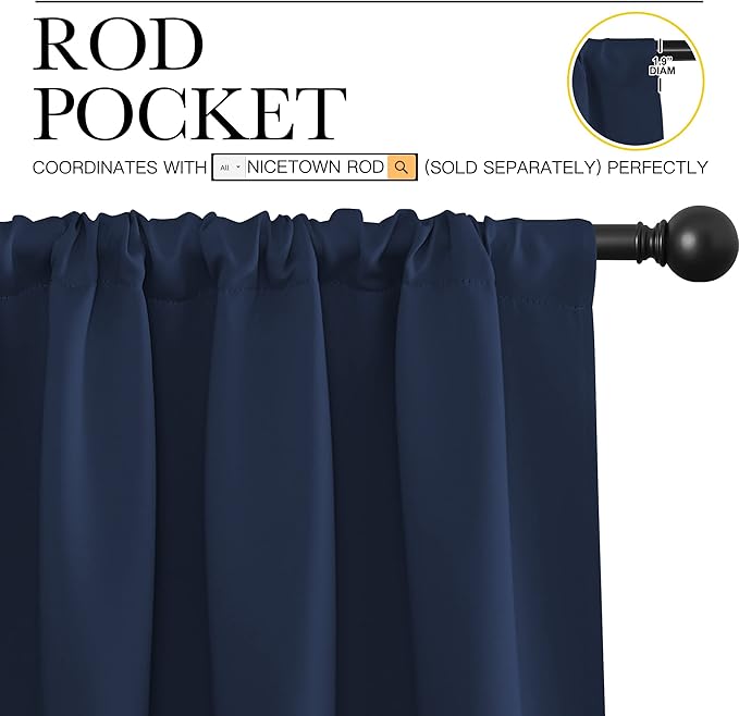 NICETOWN Blackout Curtains for Bedroom, Home Decorations Thermal Insulated - Image 3