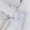 15.7"x354.3" Glossy White Marble Contact Paper by BoobestPeelStickWallpaper