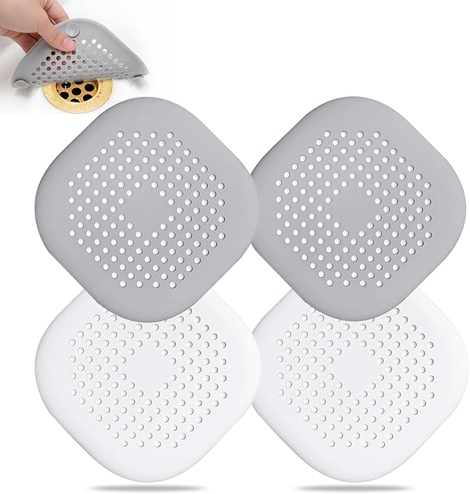 Hair Drain Catcher, Square Drain Cover by Bovinde