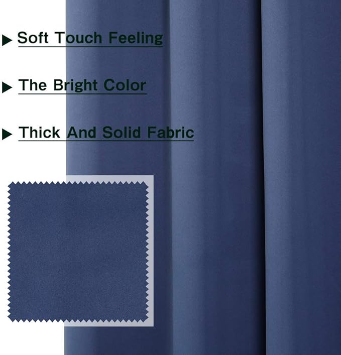 MYSKY HOME Blue Blackout Curtains - Image 4