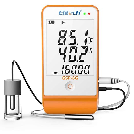 Elitech Digital Temperature Humidity Data Logger Medical Refrigerator by Elitech