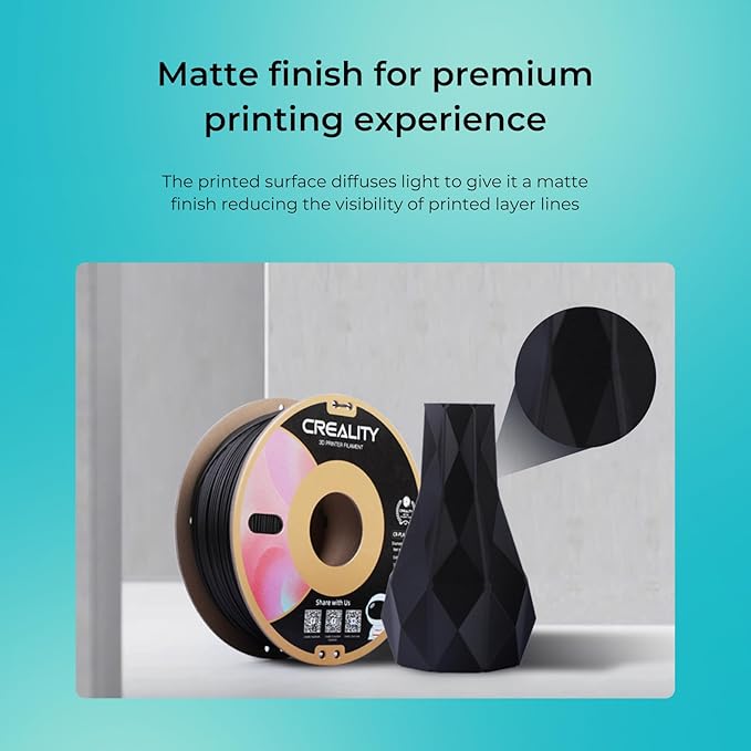 Creality PLA Matte 3D Printer Filament 1.75mm, Matte PLA 1kg Spool, Dimensional - Image 3