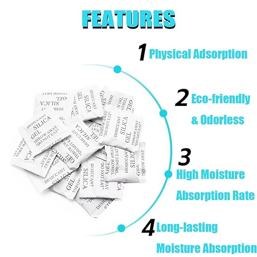 Reusable Desiccant Bags, 100 x 1 Gram Silica Gel Packets - Image 3