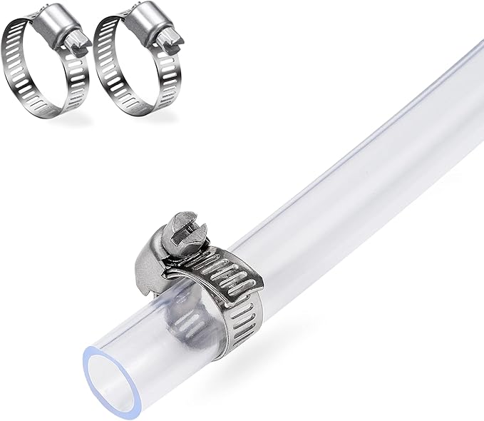 DAVCO 1/2" ID - 25 ft Clear Vinyl Tubing, Low Pressure Flexible PVC Tube by DAVCO