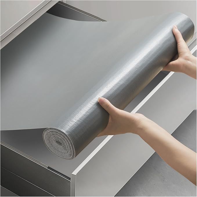 Viseeko Shelf and Drawer Liner for Kitchen Cabinet, Non-Adhesive Cabinet Liners by Viseeko