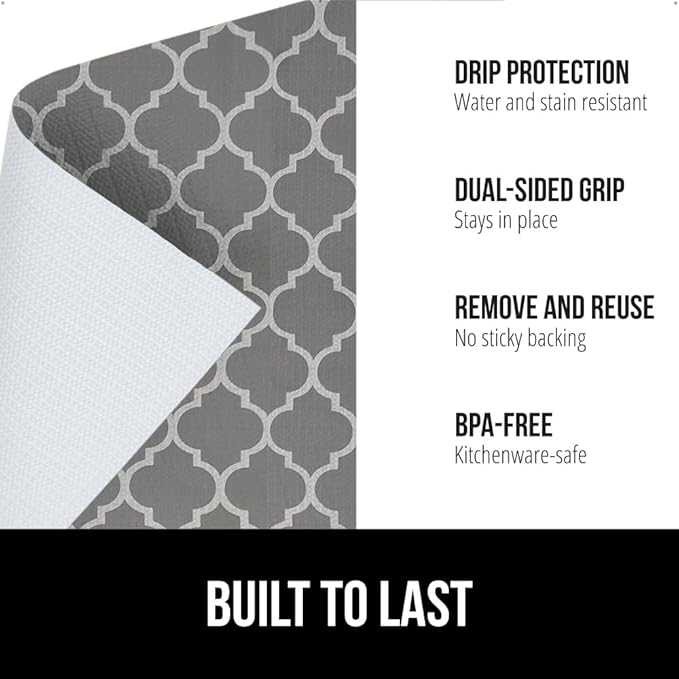 GORILLA GRIP DripGuard Shelf Liner, Non-Adhesive Drawer and Kitchen Cabinet - Image 2