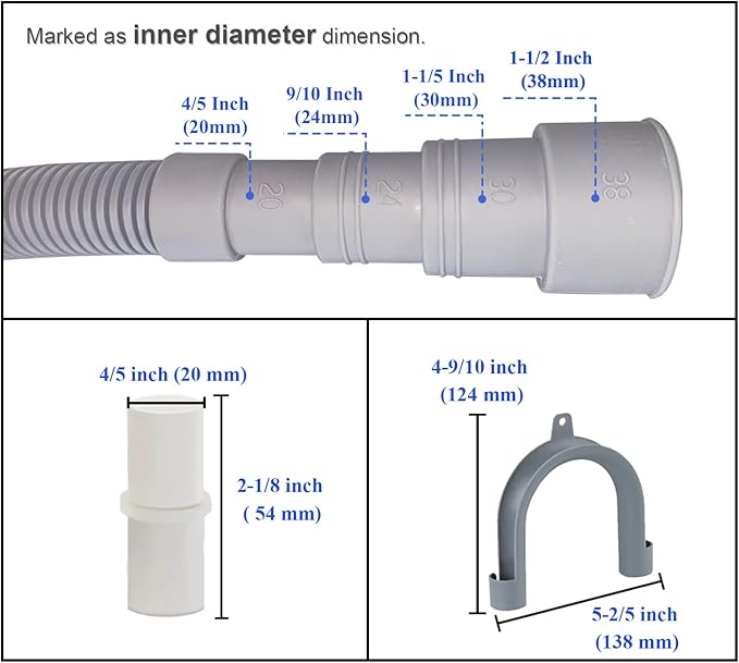 6.5ft Washing Machine Drain Hose Extension Kit - Image 3