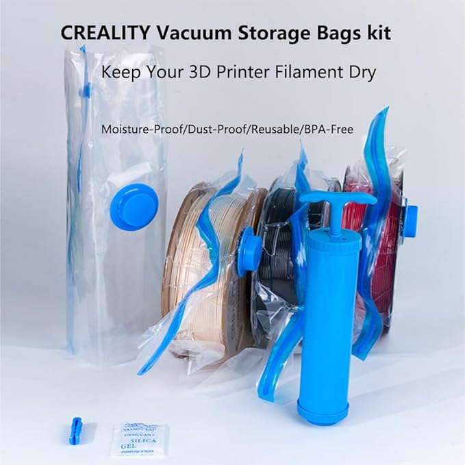 Creality Filament Storage Bag Vacuum Kit-10Pack Cleaning Drying Sealed Bags - Image 2