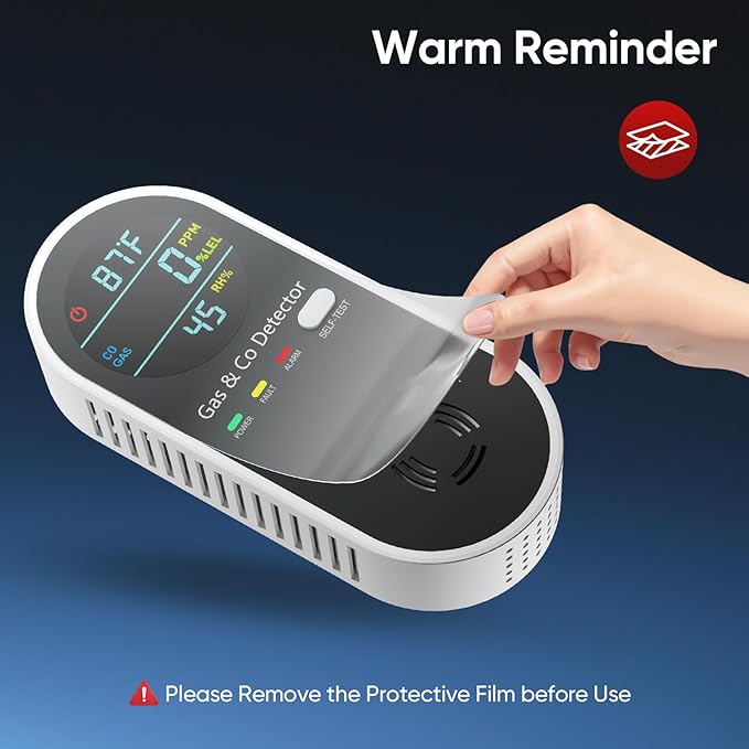 NICGOL 4 in 1 Upgraded Natural Gas Leak Detector and Carbon Monoxide Detectors - Image 5
