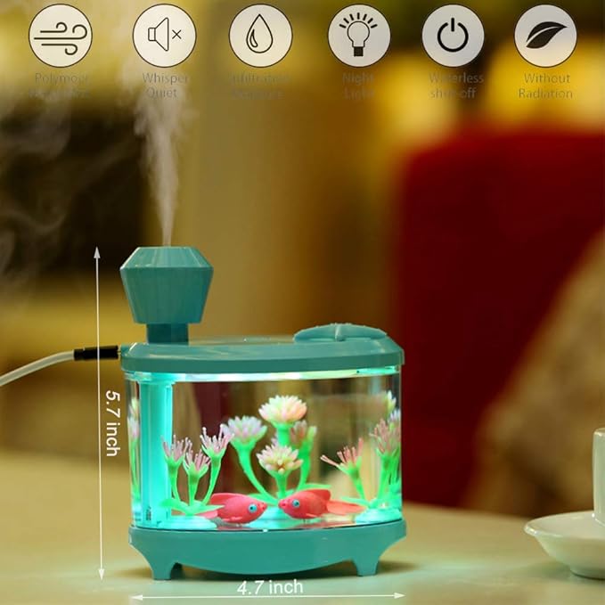 Portable Mini Humidifier, 460ml Cool Mist Small Humidifier, USB Quiet Operation - Image 2